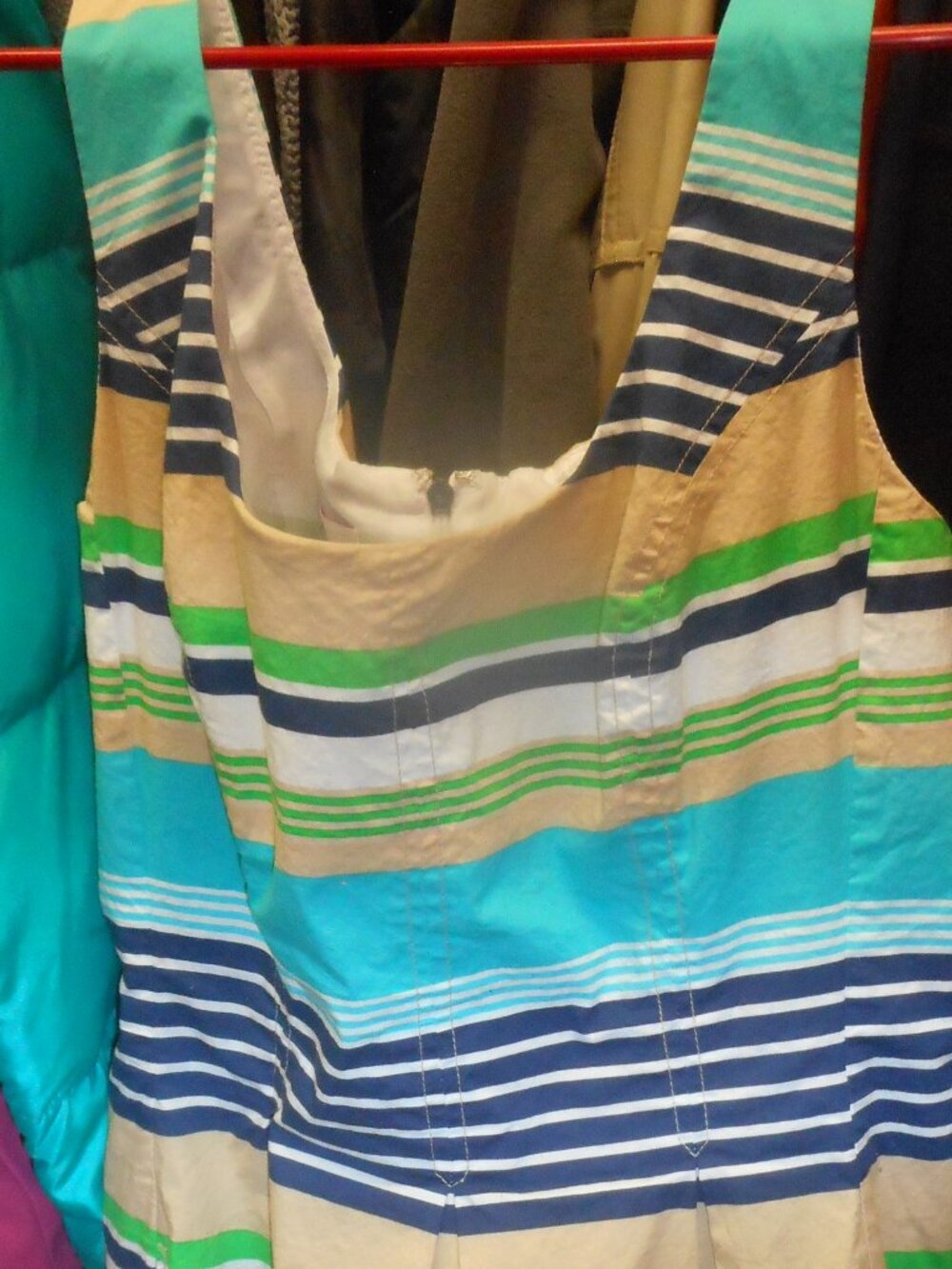 9 & CO. - dress, striped dress, pockets, size 12